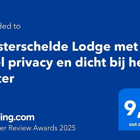 Oosterschelde Lodge Met Veel Privacy En Dicht Bij Het Water Scherpenisse Exterior photo